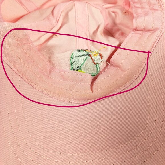 Kermit the Frog Sipping Tea Women's Pink Baseball Hat Adjustable Strap Back OS - Picture 9 of 10